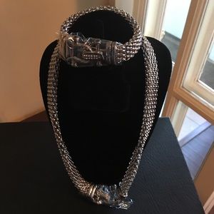 Stainless Steel Necklace & Bracelet Set